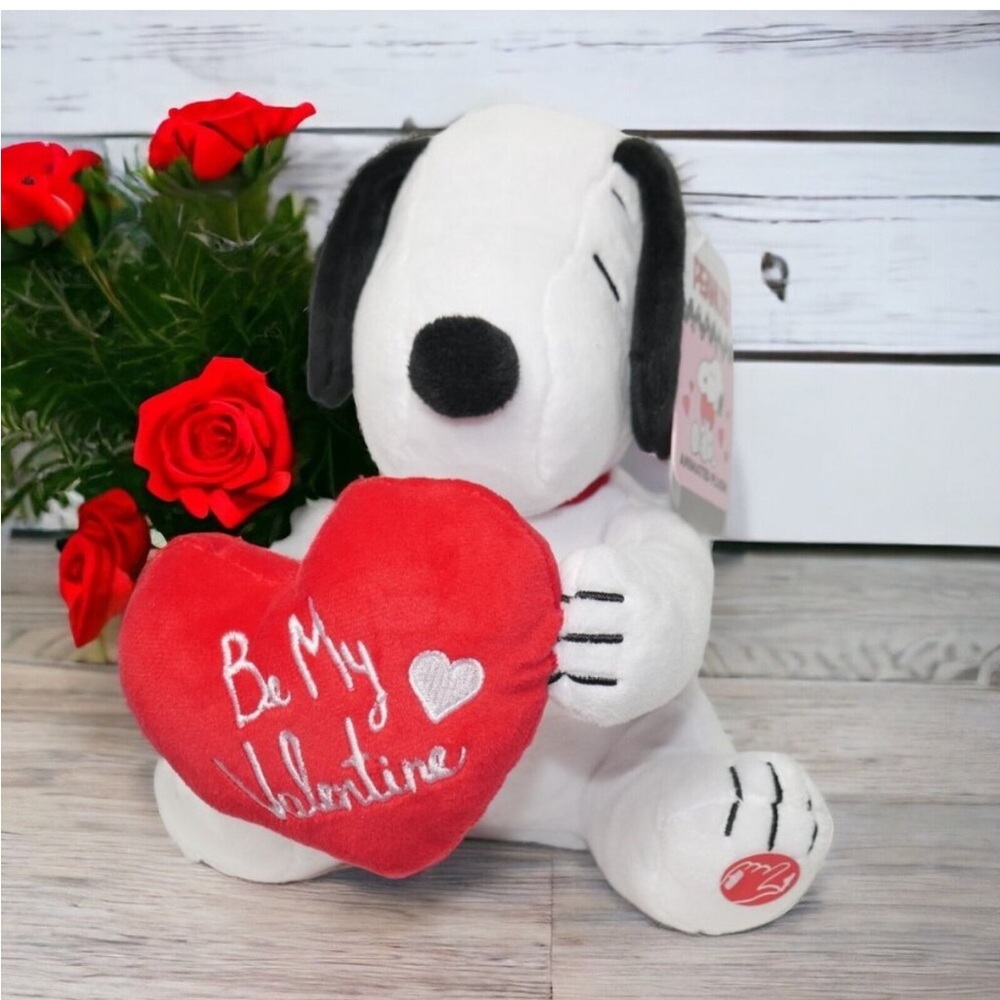 Valentines Day Animated Snoopy Plush Musical Peanuts Animated
